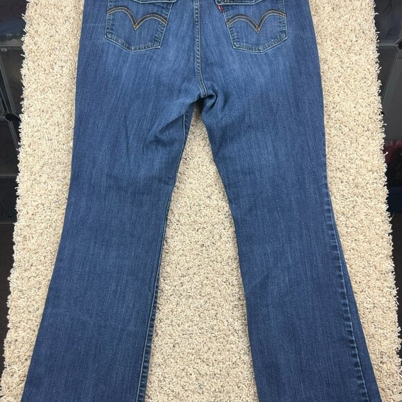Levi's 515 Women's Size 16S 33x30 Blue Denim Bootcut Jeans Pants Dark Wash - Picture 6 of 8